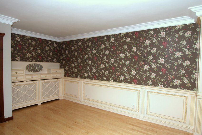 Boiserie lacada con pátina