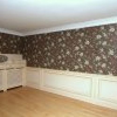 Boiserie lacada con pátina