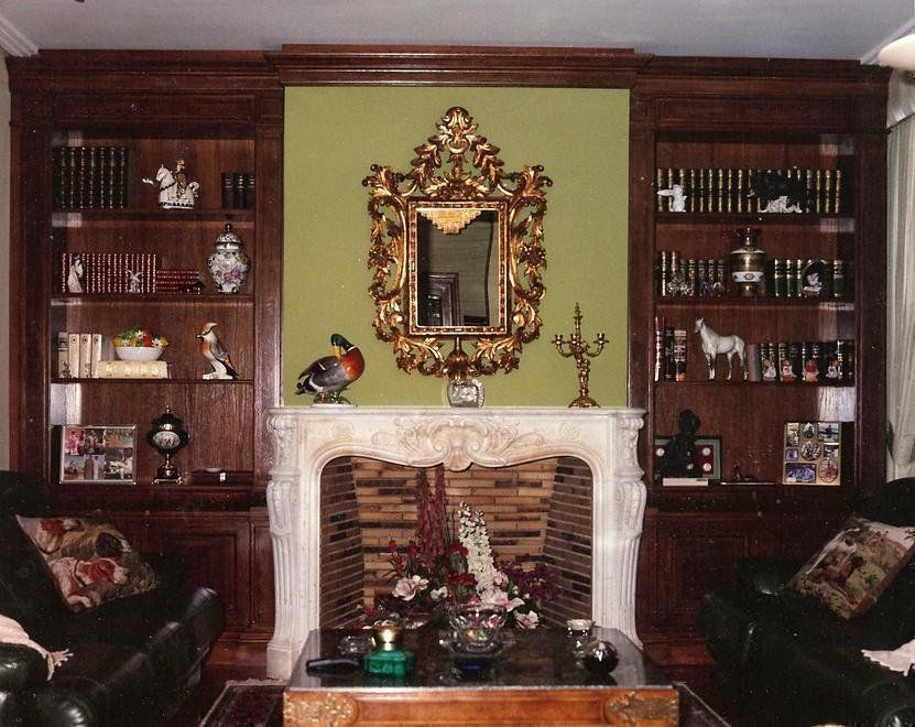 Librerias adosadas a chimenea