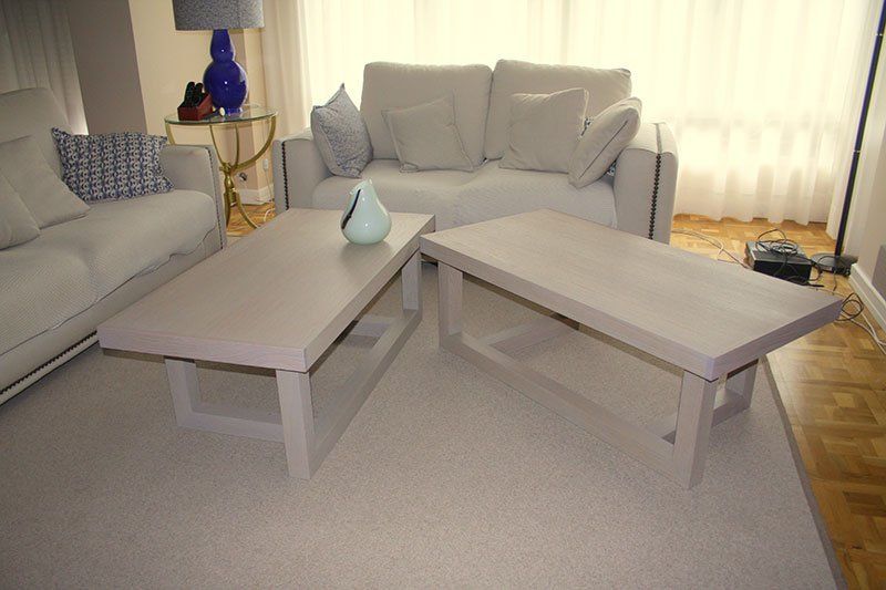 Mesa en roble teñido al aceite