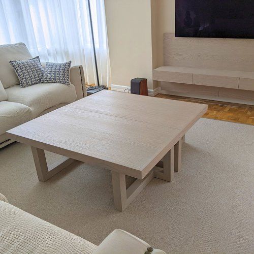 Mesa en roble teñido al aceite