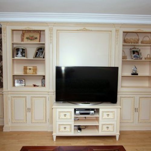 Boiserie lacada con pátina