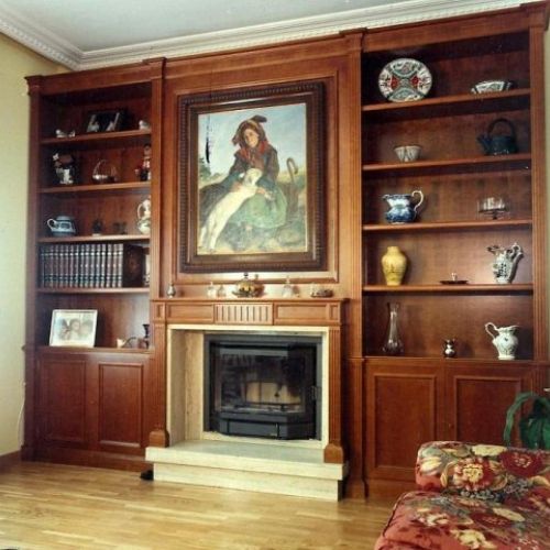Librería en Cerezo con chimenea