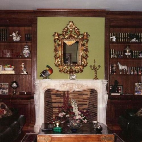 Librerias adosadas a chimenea