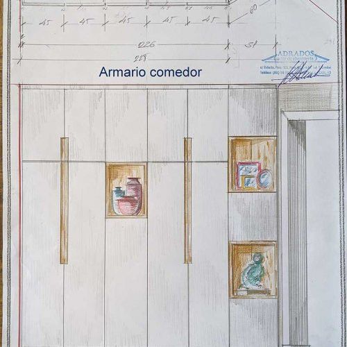 Armario hornacinas en Nogal