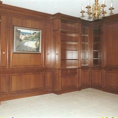 Biblioteca en Cerezo teñido